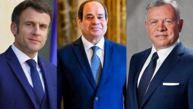 قمة ثلاثية في القاهرة بين مصر وفرنسا والأردن لبحث وقف إطلاق النار في غزة