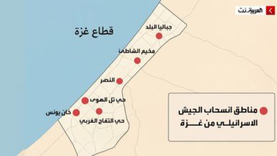 بالخريطة.. تفاصيل المناطق التي انسحب منها الجيش الإسرائيلي