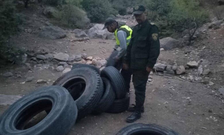 الجزائر :العثور على إطارات سيارات في غابة سيدي رغيس يثير شبهة الحرائق المفتعلة 1 الجزائر :العثور على إطارات سيارات في غابة سيدي رغيس يثير شبهة الحرائق المفتعلة