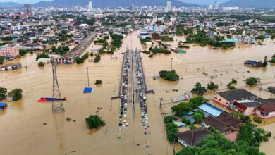 فيضانات هائلة تغمر مدينة هات ياي جنوب تايلاند وترفع منسوب المياه لثلاثة أمتار