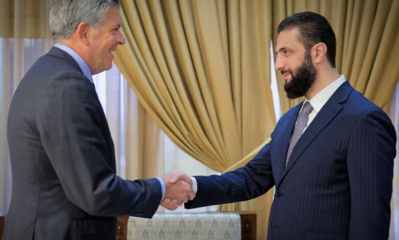 الرئيس السوري أحمد الشرع يستقبل اليوم في دمشق وفداً من الكونغرس الأمريكي 1 الرئيس السوري أحمد الشرع يستقبل اليوم في دمشق وفداً من الكونغرس الأمريكي