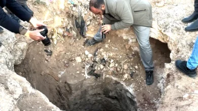 اكتشاف مقبرة جماعية في قرية تركان بحلب بسوريا