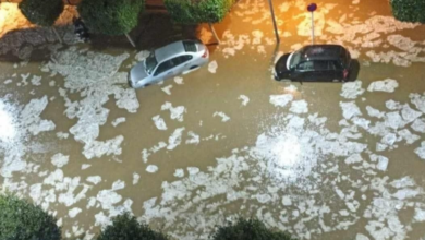 الجزائر:سيول غزيرة تغلق طرقًا بالعاصمة الجزائرية وتعطل حركة المرور