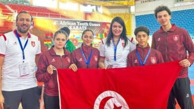 تونس تحصد الميدالية الذهبية الثانية في الكاراتي بالألعاب الإفريقية للشباب 2 تونس تحصد الميدالية الذهبية الثانية في الكاراتي بالألعاب الإفريقية للشباب