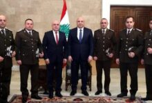 الرئيس اللبناني: الجيش هو الضامن الوحيد لأمن البلاد واستقرارها