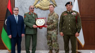 ليبيا-بنغازي.. حفتر يستقبل قائد «أفريكوم» لبحث التعاون الأمني والعسكري مع واشنطن 3 ليبيا-بنغازي.. حفتر يستقبل قائد «أفريكوم» لبحث التعاون الأمني والعسكري مع واشنطن