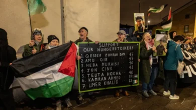 احتجاجات في لندن تضامناً مع نشطاء "فلسطين أكشن" المضربين عن الطعام
