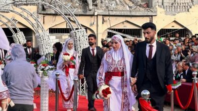 حفل زفاف جماعي في مدينة خانيونس جنوب قطاع غزة