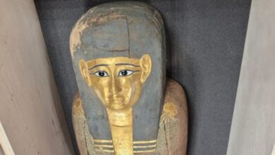 من بينهما تابوت خشبي مذهب.. مصر تستعيد قطعتين أثريتين من بلجيكا