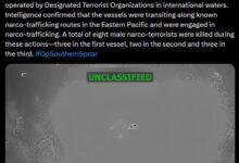 الجيش الأمريكي يعلن تنفيذ ضربات ضد سفن مشتبه بتهريب المخدرات في المحيط الهادئ