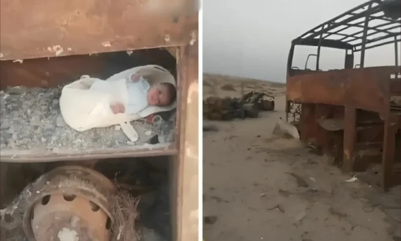 العراق :العثور على رضيع متروك على طريق دولي بين ذي قار والبصرة 1 العراق :العثور على رضيع متروك على طريق دولي بين ذي قار والبصرة