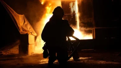 حريق واسع يضرب منشآت الطاقة في أوديسا جراء قصف روسي