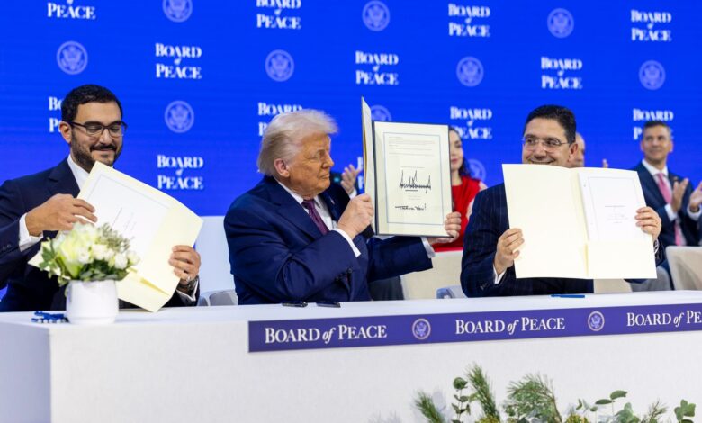 المغرب والبحرين أول الموقعين على ميثاق مجلس السلام العالمي 1 المغرب والبحرين أول الموقعين على ميثاق مجلس السلام العالمي