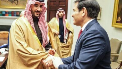 وزير الدفاع السعودي الأمير خالد بن سلمان يلتقي بوزير الخارجية الأمريكي ماركو روبيو، ووزير الحرب الأمريكي