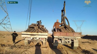 الأمن السوري يحبط محاولة سرقة كابلات خطوط التوتر العالي في دمشق 2 الأمن السوري يحبط محاولة سرقة كابلات خطوط التوتر العالي في دمشق