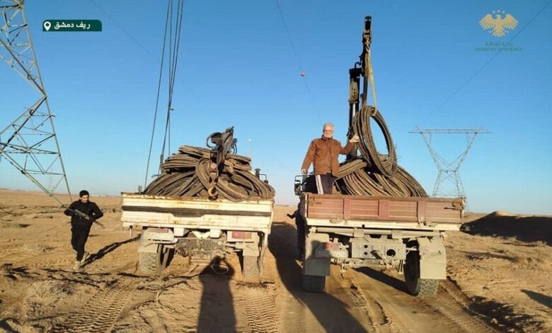 الأمن السوري يحبط محاولة سرقة كابلات خطوط التوتر العالي في دمشق