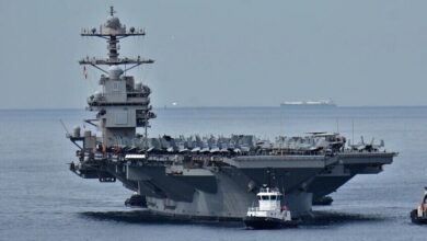 مجموعة حاملة طائرات هجومية أمريكية تتجه نحو الشرق الأوسط