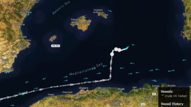 حادث ناقلة نفط روسية قبالة سواحل الجزائر