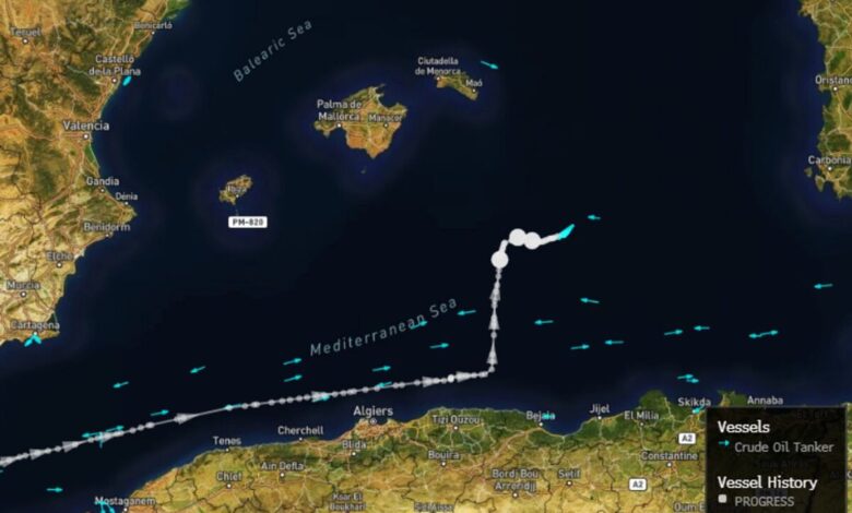 حادث ناقلة نفط روسية قبالة سواحل الجزائر 1 حادث ناقلة نفط روسية قبالة سواحل الجزائر