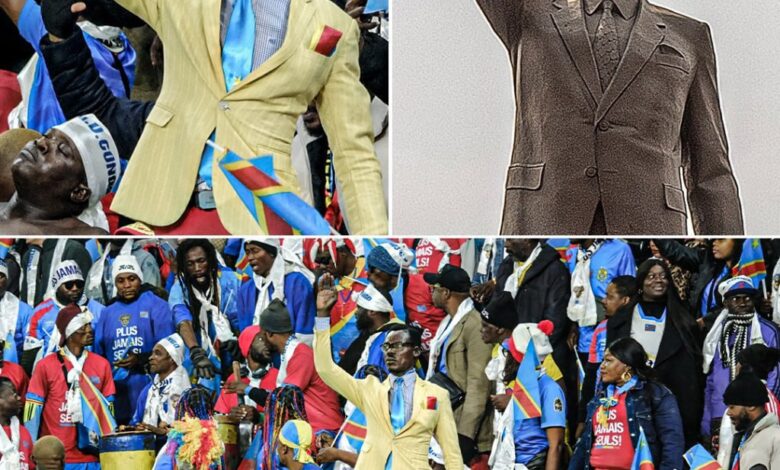 مشجع كونغولي يتحول إلى “تمثال” خلال مباراة في كأس أمم أفريقيا المقام بالمغرب