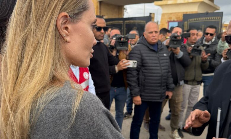 أنجلينا جولي تزور معبر رفح لتفقد المساعدات الإنسانية إلى غزة