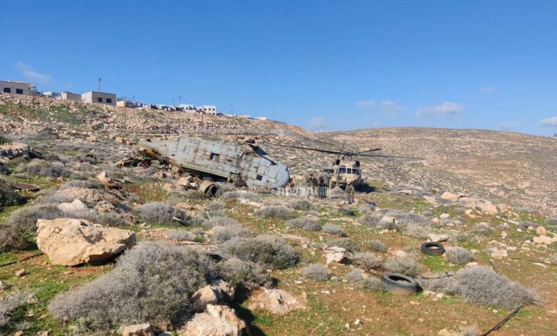 مروحية عسكرية إسرائيلية تتحطم قرب بيت لحم