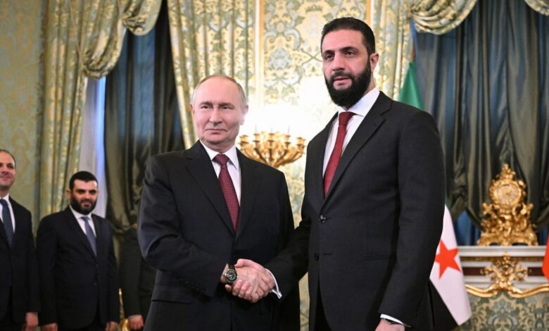 الكرمـلين: بوتين سيجري محادثات مع الرئيس السوري الشرع غداً خلال زيارة عمل إلى روسيا
