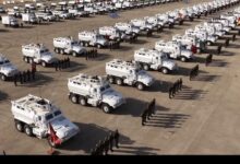 مصر تستعرض قواتها المشاركة في بعثة الاتحاد الإفريقي بالصومال بحضور وزير الدفاع والرئيس الصومالي