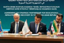 اتفاقية لإعادة تأهيل 100 مدرسة وبناء 10 مرافق تعليمية في سوريا بتمويل أذربيجاني
