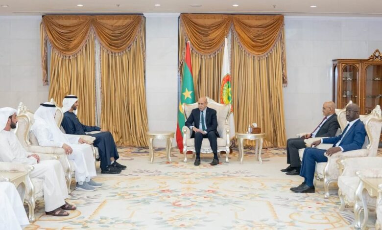 الرئيس الموريتاني يستقبل وفداً إماراتياً برئاسة شخبوط بن نهيان 1 الرئيس الموريتاني يستقبل وفداً إماراتياً برئاسة شخبوط بن نهيان