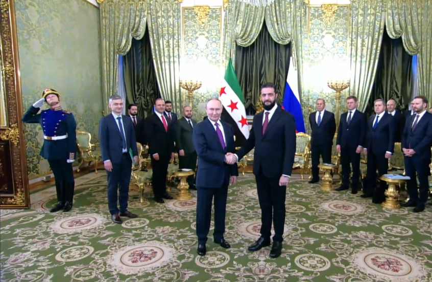 روسيا وسوريا | بوتين يشيد بجهود الشرع في تعزيز التعاون واستعادة وحدة الأراضي السورية