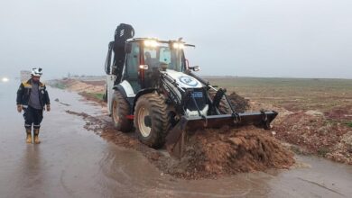 سوريا:سيول تخطف حياة طفلين وتخلّف مفقودين وإصابات في صفوف فرق الإسعاف