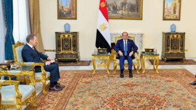 السيسي يستقبل رئيس الاستخبارات الخارجية الروسية ويبحثان العلاقات الثنائية وتطورات غزة