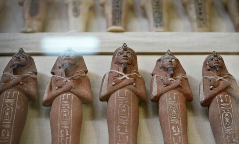 توقيف سائق بحوزته تماثيل فرعونية مقلدة للنصب على المواطنين في الجيزة بـمصر