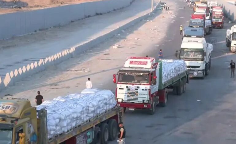 الهلال الأحمر المصري يطلق القافلة 136 لمساعدة غزة