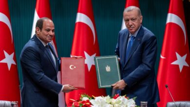 الرئيسان المصري والتركي يوقعان بيان مجلس التعاون الاستراتيجي في ختام زيارة رسمية