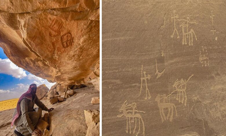 اكتشاف نقوش صخرية تعود إلى 10 آلاف عام في جنوب سيناء 1 اكتشاف نقوش صخرية تعود إلى 10 آلاف عام في جنوب سيناء