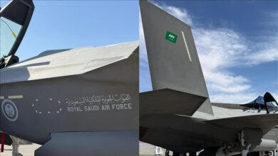 طائرة إف-35 الأمريكية تظهر بهوية سعودية في معرض الدفاع بالرياض