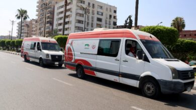 مصر.. إصابة 10 من طاقم بنك الـ.دم بعد سقوط سيارتهم في ترعة بالمنيا 2 مصر.. إصابة 10 من طاقم بنك الـ.دم بعد سقوط سيارتهم في ترعة بالمنيا