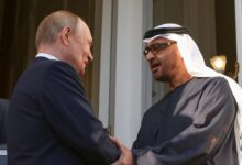 محادثة هاتفية بين بوتين ورئيس الإمارات لبحث التصعيد في الشرق الأوسط